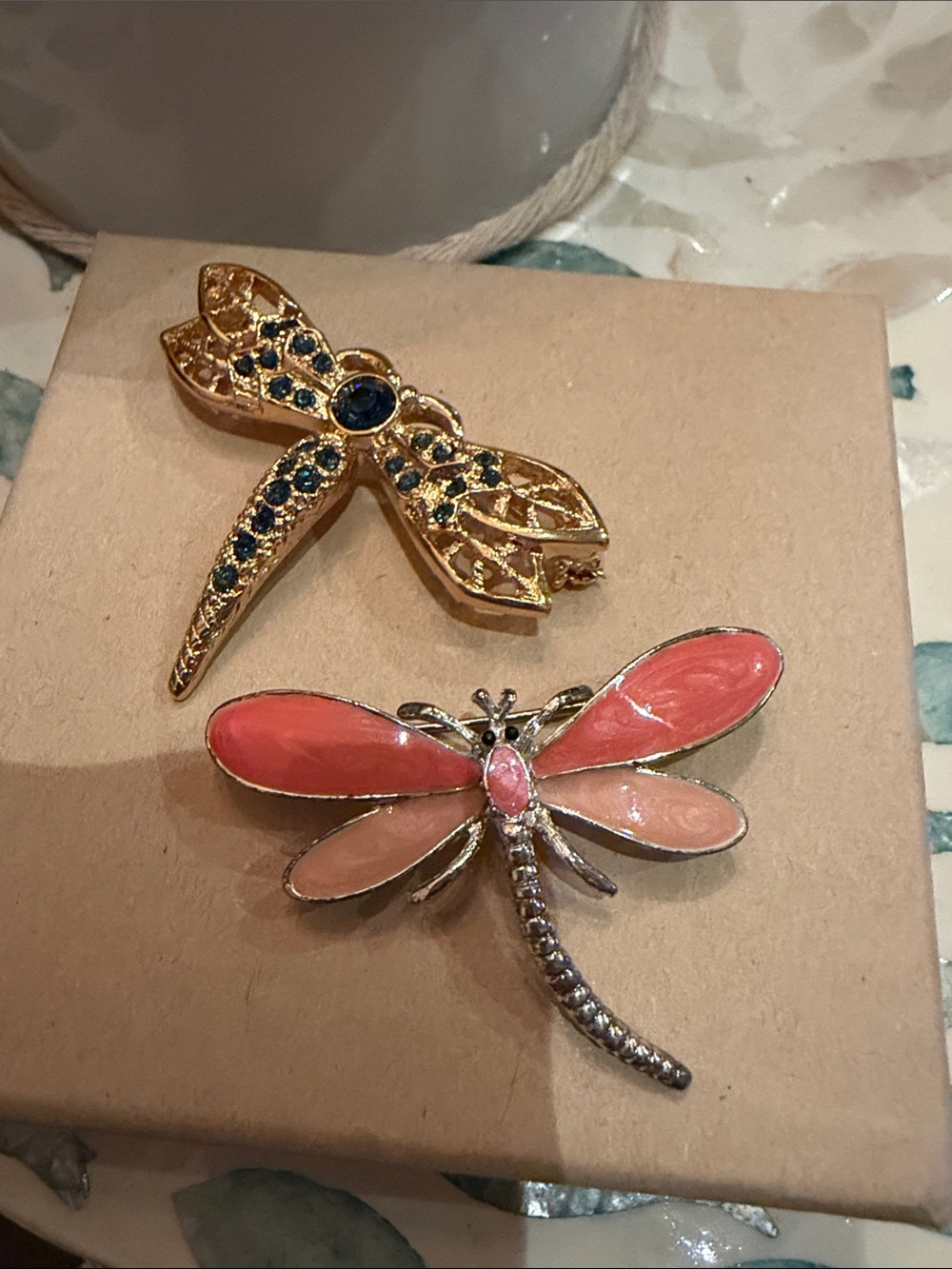 Vintage Dragon Brooch Lot Set of 2 Gold & Silver Tone - Retro Vintage Style